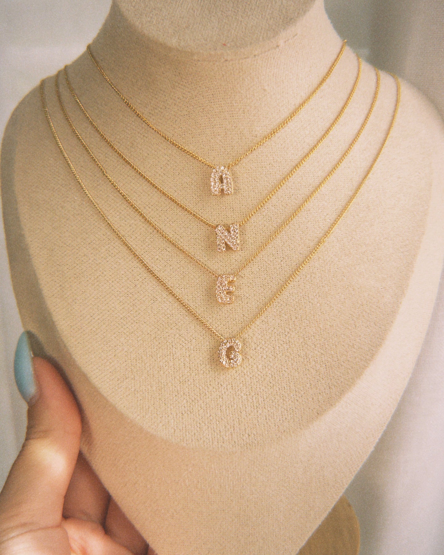SHINY LETTER NECKLACE