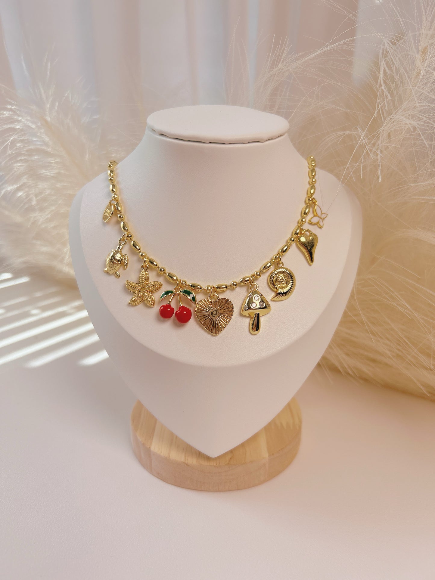 CHERRY SHROOM NECKLACE