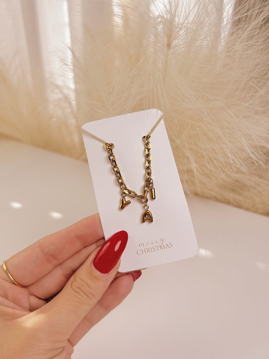 GOLDEN MUSE LETTER NECKLACE